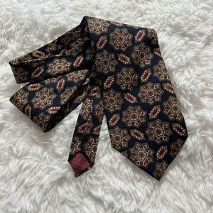 Christian Dior Monsieur Vintage Black and Brown Men's Tie